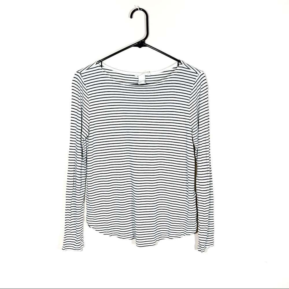 H&M Black And White Striped Tee